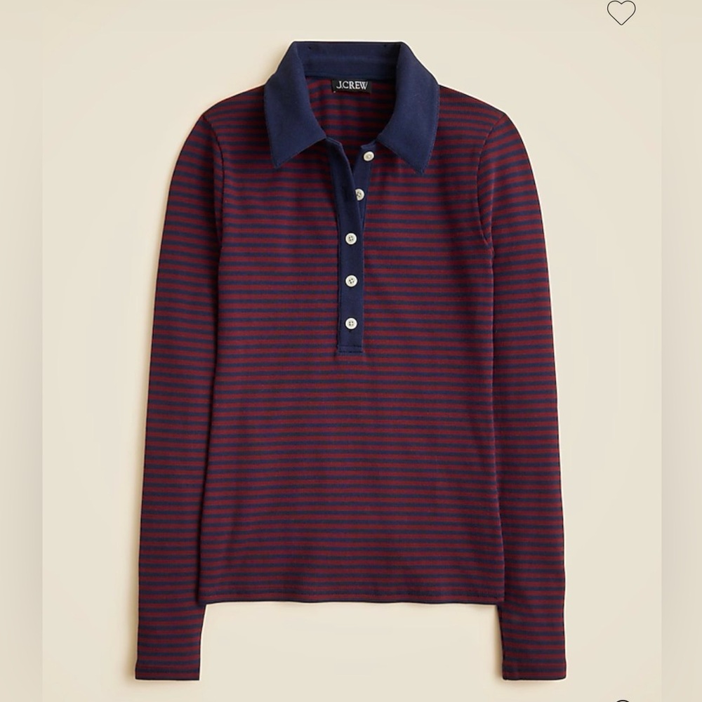 J. Crew Sz medium NWT PERFECT RIBBED POLO SHIRT